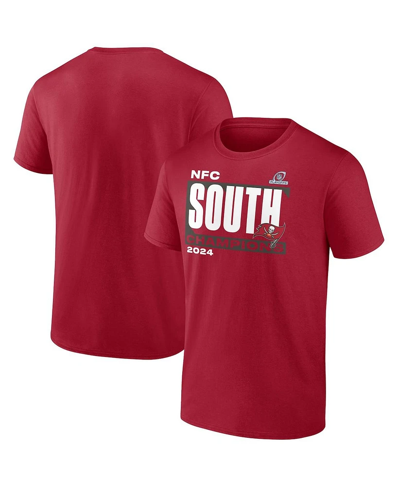 Fanatics Men's Red Tampa Bay Buccaneers 2024 Nfc South Division Champions Big Tall Conquer T-Shirt