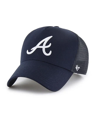'47 Brand Men's Navy Atlanta Braves Ballpark Offside Adjustable Trucker Hat