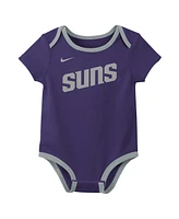Nike Baby Boys and Girls Phoenix Suns Bodysuit, Set of 3