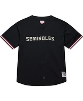 Mitchell & Ness Men's Black Florida State Seminoles On The Clock Full-Button Fashion Jersey