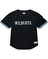 Mitchell & Ness Men's Black Kentucky Wildcats On The Clock Full-Button Fashion Jersey