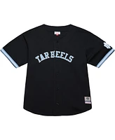 Mitchell & Ness Men's Black North Carolina Tar Heels On The Clock Full-Button Fashion Jersey