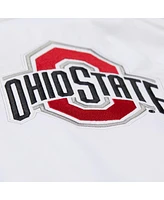 Mitchell & Ness Men's White Ohio State Buckeyes Coaches Full-Snap Hoodie Jacket