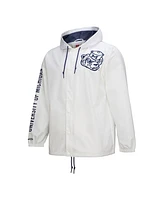 Mitchell & Ness Men's White Michigan Wolverines Coaches Full-Snap Hoodie Jacket