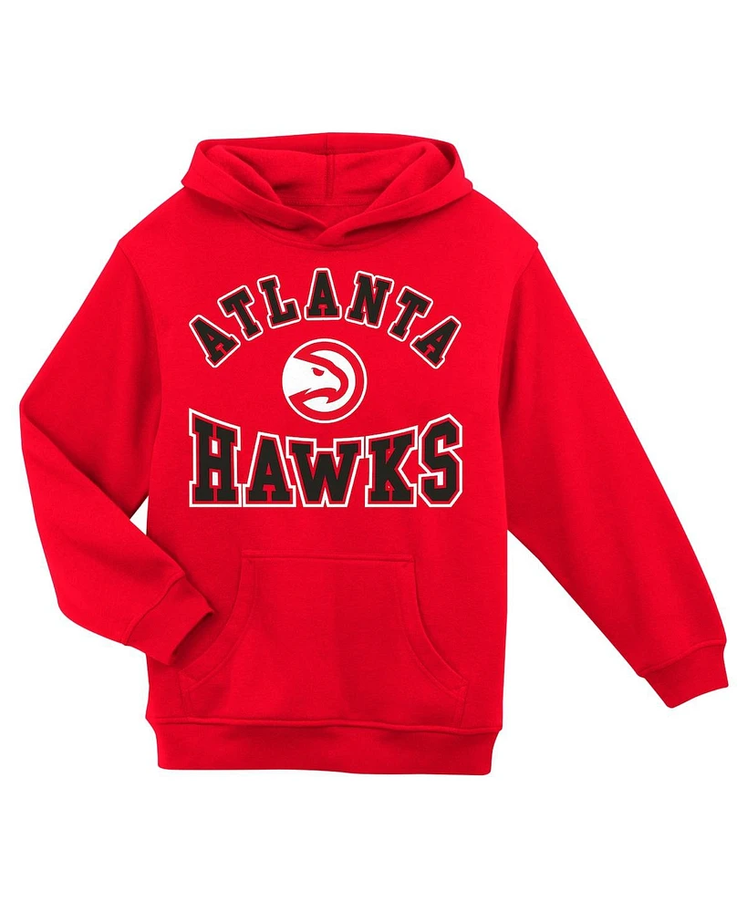 Outerstuff Preschool Red Atlanta Hawks Home Town Pullover Fleece Hoodie