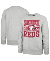 '47 Brand Men's Gray Cincinnati Reds Letters Headline Pullover Sweatshirt