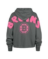 '47 Brand Women's Gray Boston Bruins Bright Side Venice Cropped Pullover Hoodie