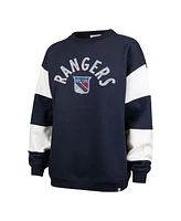 '47 Brand Women's Navy New York Rangers Eephus Barred Pullover Sweatshirt
