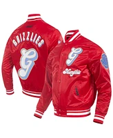 Pro Standard Men's Red Memphis Grizzlies 2024/25 City Edition Chenille Satin Full-Snap Jacket