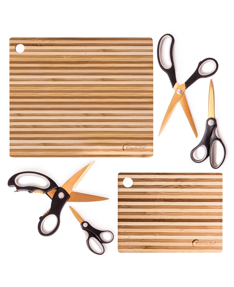 BergHOFF Essential 6-Piece Gold Scissors and Cutting Board Set