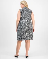 Jm Collection Plus Printed Sleeveless Dress, Exclusively at Macy's