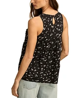 Lucky Brand Women's Printed High-Neck Tiered Tunic