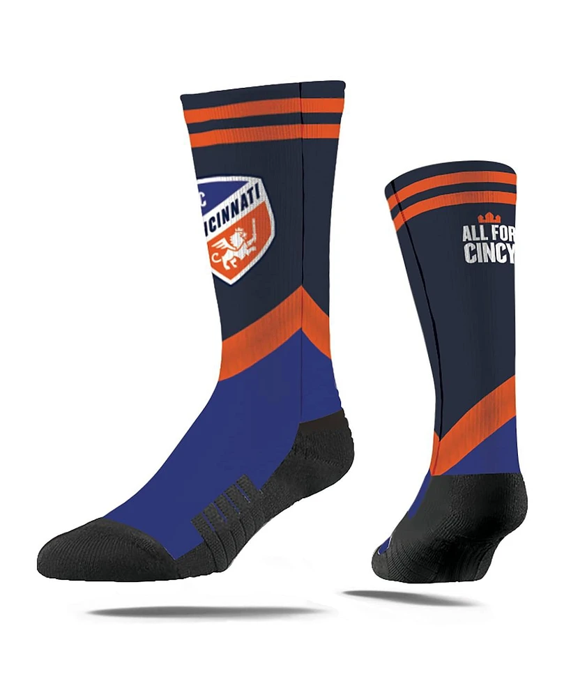 Strideline Men's and Women's Fc Cincinnati 2025 Jersey Hook Premium Crew Socks