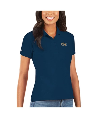 Antigua Women's Navy Georgia Tech Yellow Jackets Legacy Pique Polo Shirt