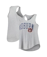 Profile Women's Heather Gray Auburn Tigers Arch Logo Racerback Scoop Neck Tank Top