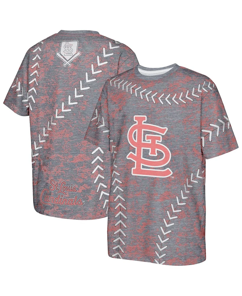 Outerstuff Big Boys and Girls Navy St. Louis Cardinals Slide Score Bold T-Shirt