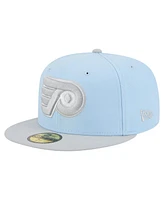 New Era Men's Light Blue/Gray Philadelphia Flyers Color Pack Two-Tone 59FIFTY Fitted Hat