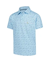 Barstool Golf Big Boys and Girls Light Blue The Players Florida Printed Polo Shirt
