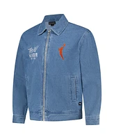 The Wild Collective Men's and Women's Blue Wnba Gear Denim Full-Zip Jacket
