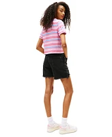 Tommy Jeans Women's Regular Fit Script Stripe Logo Tee