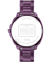 Coach Women's Kitt Ionic Plated Purple Steel Bracelet Watch, 34mm