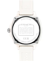 Coach Women's Kitt Chalk Silicone Strap Watch, 35.4mm