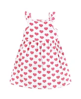 Hudson Baby Girls Cotton Dresses, Cloudy Rainbow, 9-12 Months