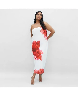 City Chic Plus Amari Print Dress