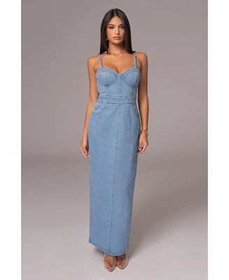 Jluxlabel Women's Mara Denim Bustier Dress