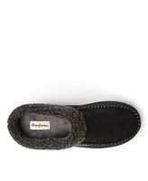 Dearfoams Men's Microsuede Moccasin Toe House Shoe Clog Slipper