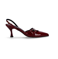 Joelle Onix Burgundy Leather Pumps