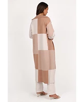 Petal and Pup Women's Kingston Large Check Long Cardigan