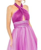 Mac Duggal Women's Cross Front Tulle Dress