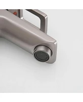 Single-Handle Single-Hole Bathroom Faucet Spot Resist Brushed Nickel