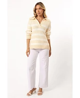 Petal and Pup Women's Shea Striped Collar Knit Sweater