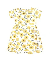 Hudson Baby Girls Cotton Dresses, Daisy, 9-12 Months