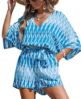 Cupshe Women's Summer Stroll Abstract Romper