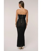 Jluxlabel Women's Deep Sea Crochet Maxi Dress