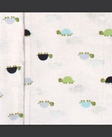 Hudson Baby Luvable Friends Boys Cotton Poly Flannel Burp Cloths 8-Pack, Turtle, One Size
