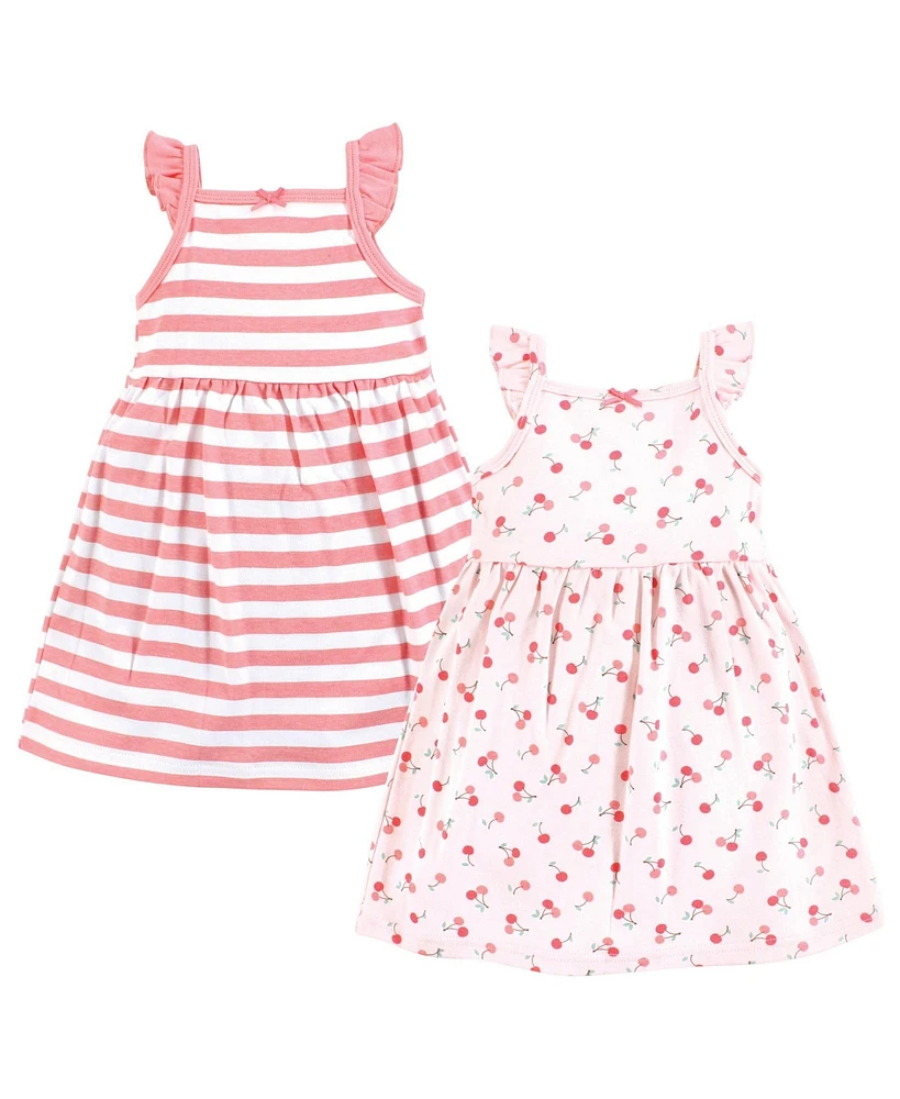Hudson Baby Girls Cotton Dresses, Cherry Sweet, 18-24 Months