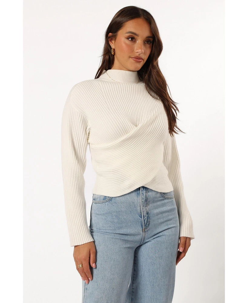 Petal and Pup Women's Tuilly Wrap Front Knit Sweater