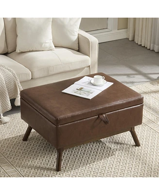 Mid-century modern storage bench/coffee table, Assembled, Living/entry/family room
