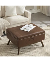 Mid-century modern storage bench/coffee table, Assembled, Living/entry/family room
