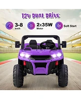 12V 2-Seater Ride-On Dump Truck – Remote, Music & Dump Bed