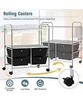 4 Drawers Shelves Rolling Storage Cart Rack