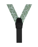 Trafalgar Men's Nohea Palm Tree Linen Blend Novelty Button End Suspenders
