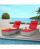 Outdoor Chaise Lounge Chair Set of 2