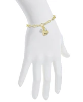 Unwritten Cubic Zirconia Heart and Mother of Pearl Mama Link Chain Bracelet