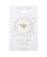 Unwritten Cubic Zirconia and Mother of Pearl Moon Sun Bypass Ring