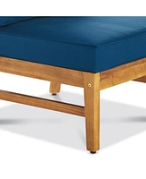 Modular Acacia Wood 7-Piece Outdoor Sectional Set